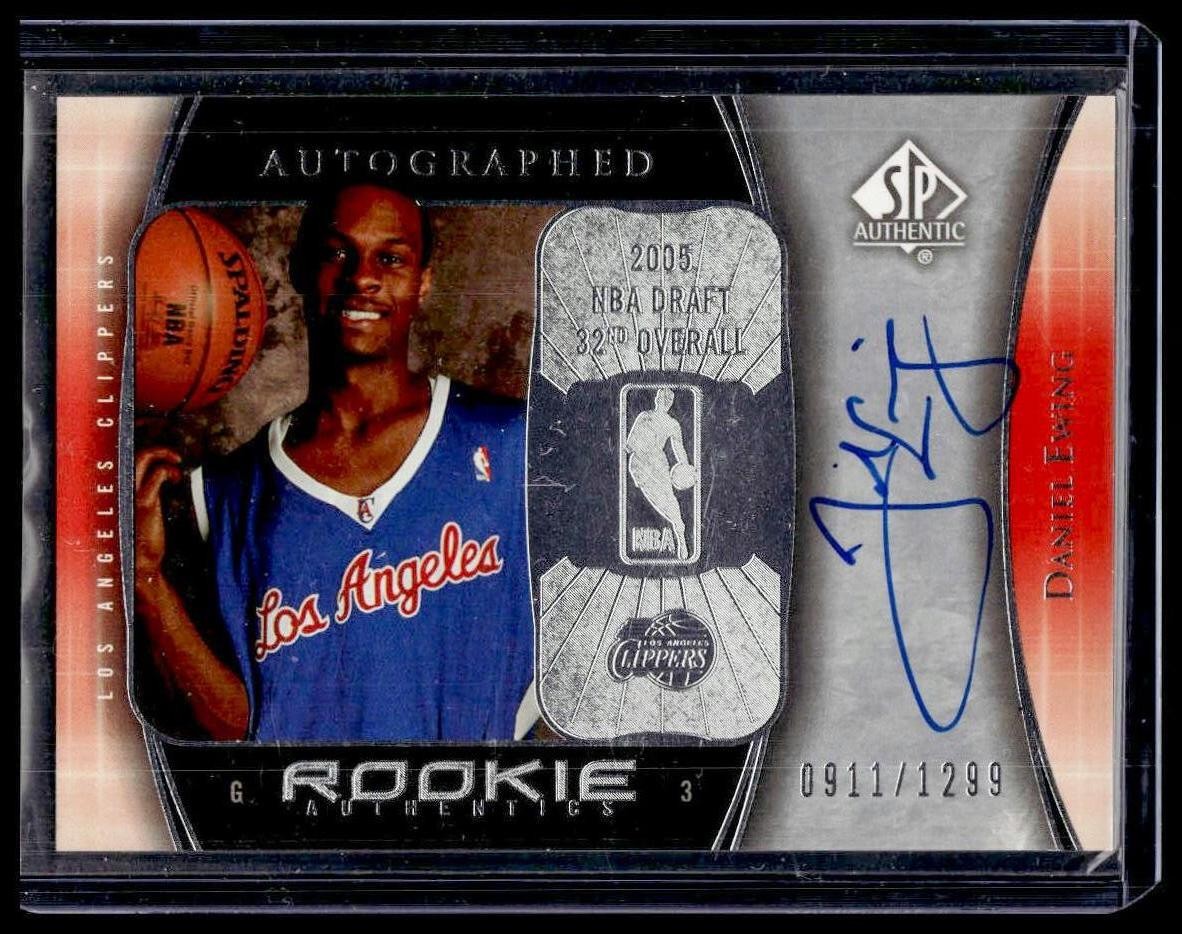 2005-06 SP Authentic Daniel Ewing RC Autograph 119 Los Angeles Clippers #/1299