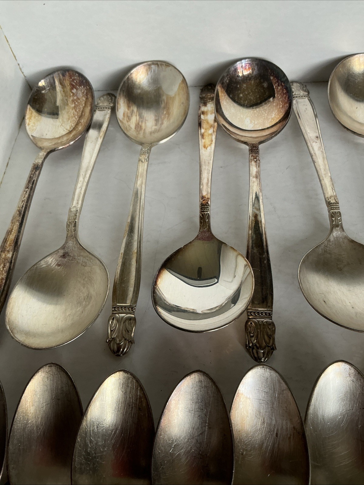 Holmes Edwards Danish Princess Silver plate  Gumbo Spoons  Flatware Knife Fork