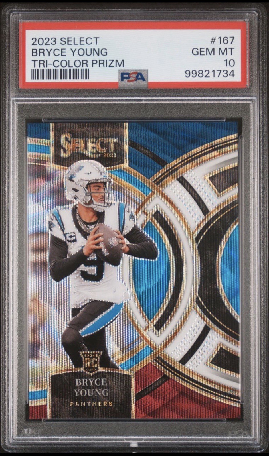 Bryce Young Panini Select #167 Tri-Color