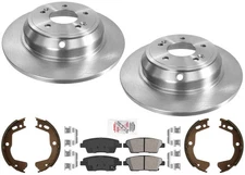 Rr Disc Brake Rotors Brake Pad Hardware Parking Shoes For Hyundai Genesis 15-16