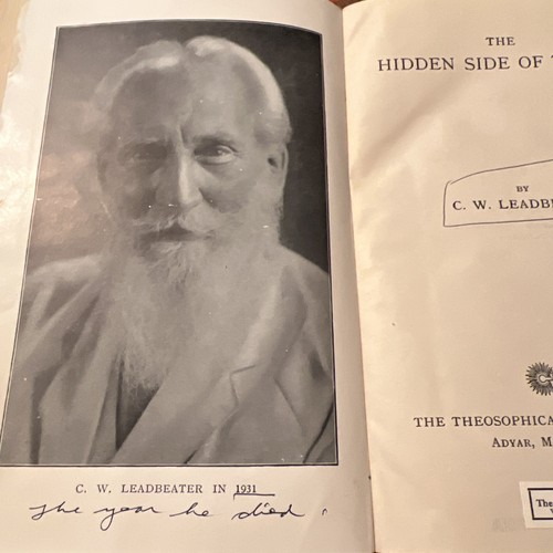 The Hidden Side of Things by CW Leadbeater 1954 Occult Paranormal Rare Book - Imagen 7 de 17