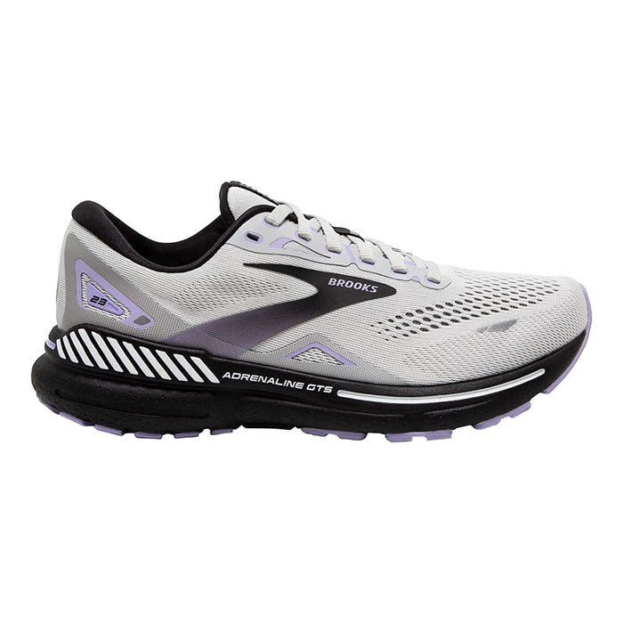 Женские кроссовки Brooks Adrenaline GTS 23, Серый/ черный/ фиолетовый, 7 2E Extra Wide, США