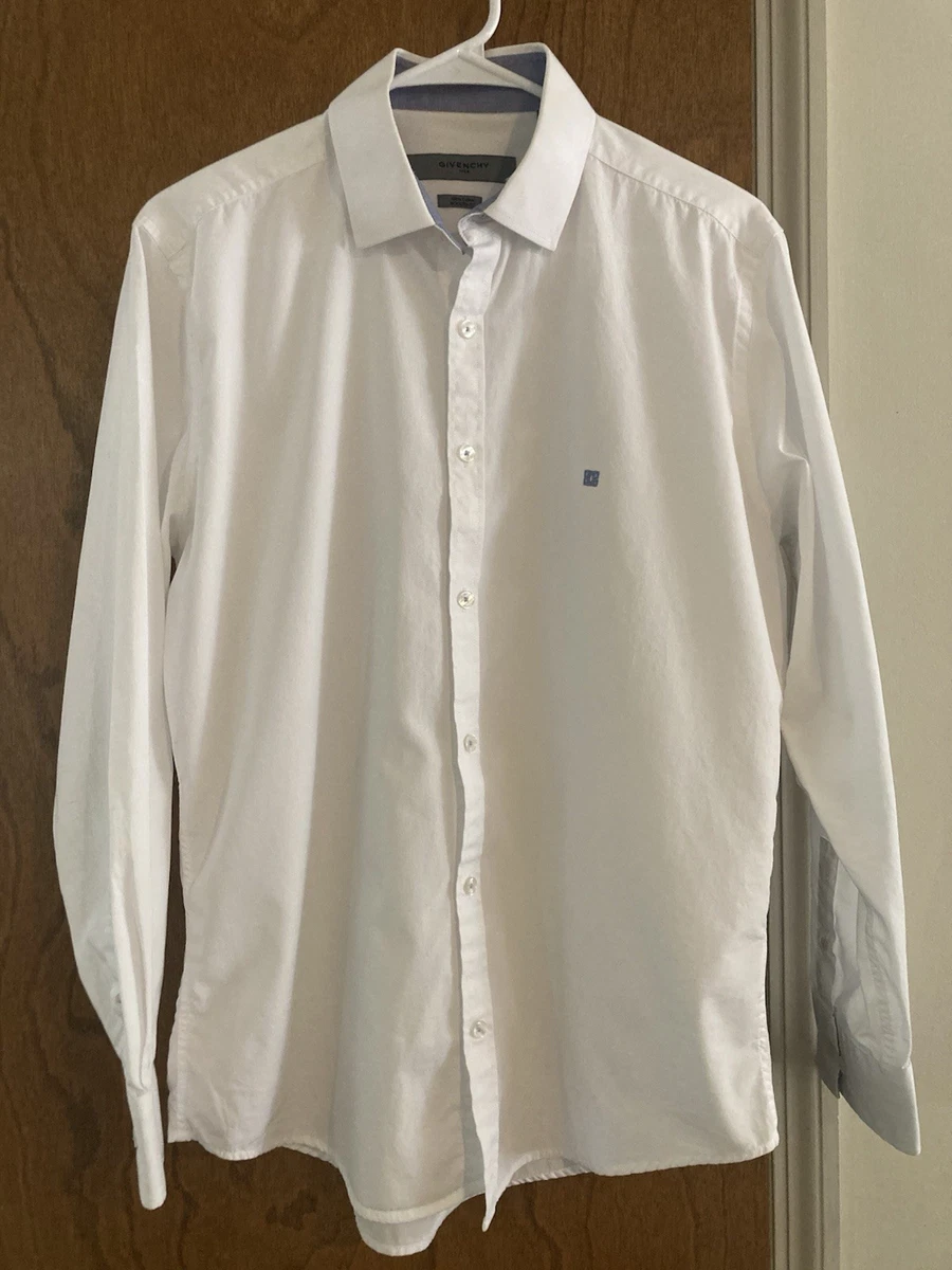 givenchy men's dress shirts Givenchy Monsieur Mens dress shirt 16 32/33 Buttondown green White checked  cott