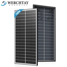 100Watt Bifacial Solar Panel 12V Mono Home PV Power Off-Grid Boat Power Werchtay