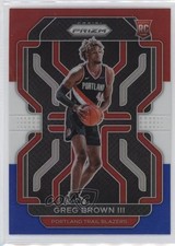 2021-22 Panini Prizm Red White & Blue Prizm Greg Brown III #291 Rookie RC 04qn