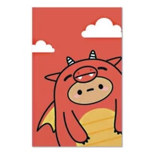 Denik LFC1902L Smoko Tayto Dragon Layflat Notebook, 1 Subject, Medium/college