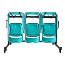 Folding Chair Rack Dolly Cart W/lock Caster Max 42 Foldingtables 12 Hanging Rods