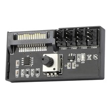 PC Cooling Fan Controller Hub 4 Port PWM SATA Powered 12V 60W Adjustable Speed