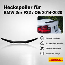 F�r BMW 2er F22 14-20 Coupe Spoilerlippe M4 Stil Hochgl�nz Heckspoiler Zierrahm