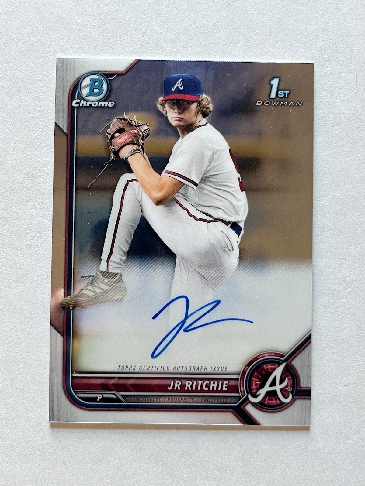2022 Bowman Draft Chrome Autograph JR Ritchie #CDA-JR (AU, RC) Braves