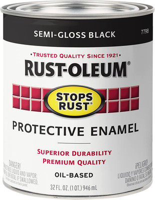 7798502 Stops Rust Brush on Paint, 1 Quarts (Pack of 1), Semi-Gloss