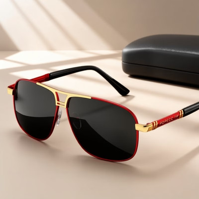 Men's Polarized Aviator Sunglasses UV400 Metal Frame Driving Outdoor Sunglass