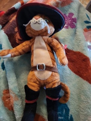 TY Beanie Baby 2007 Puss in Boots Shrek the Third Cat Plush 8  Doll Toy With Tag