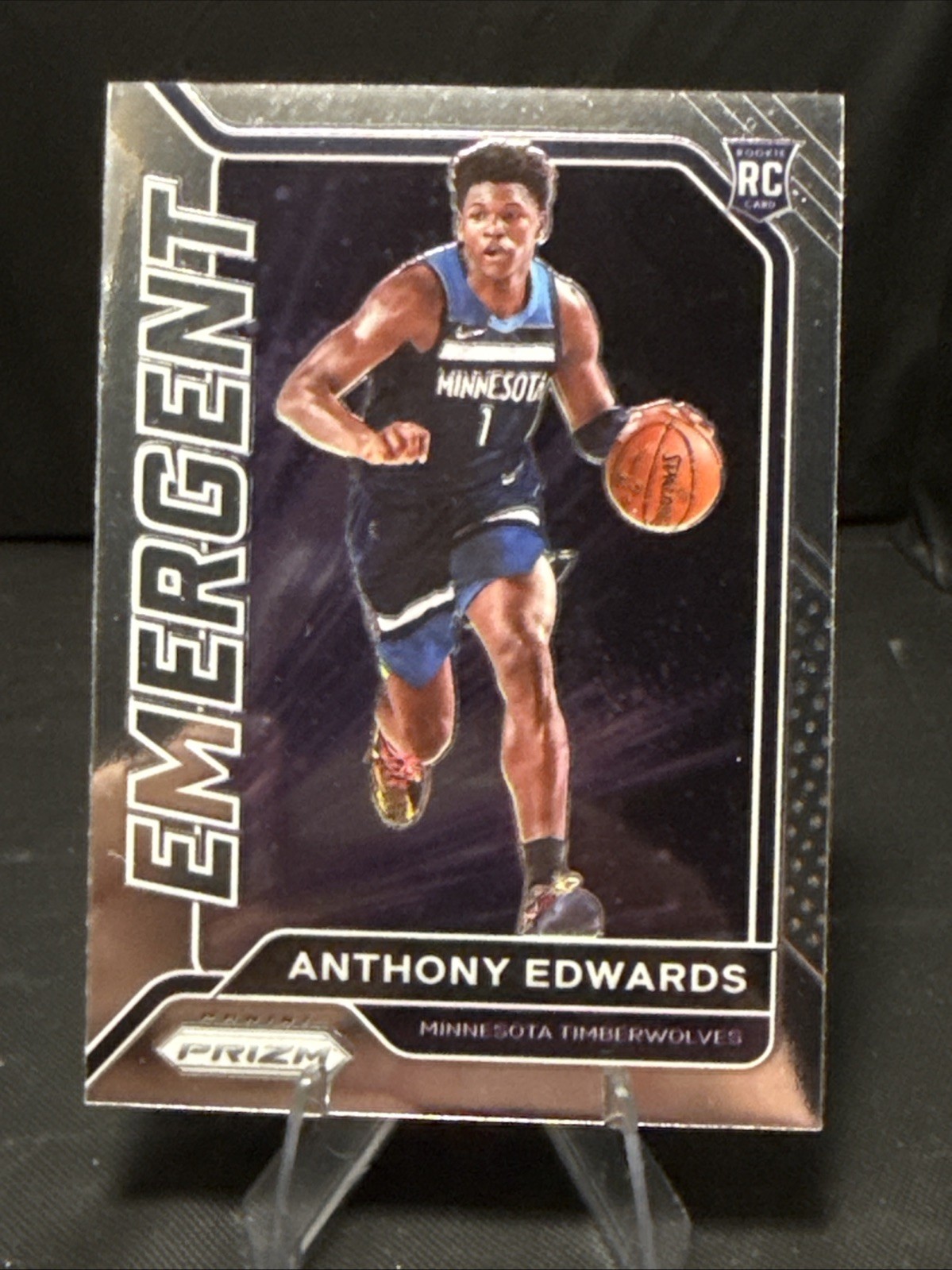 2020 Panini Prizm Basketball Anthony Edwards Emergent Rookie TIMBERWOLVES RARE