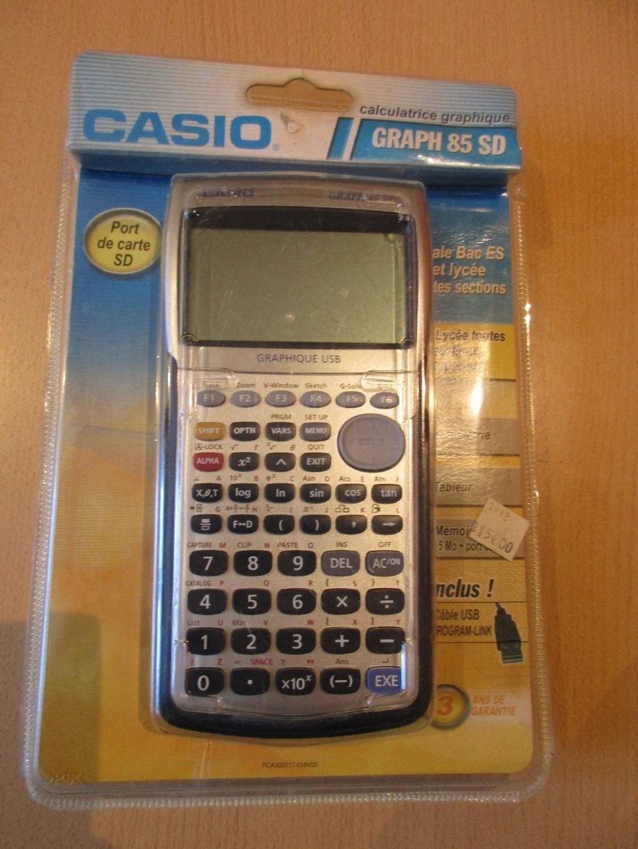 Calculatrice Casio Graph 85 SD - Scientifique, Graphique, Occasion