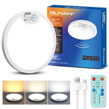 BLNAN Rechargeable Motion Sensor Ceiling Light with Remote, Dimmable Closet L...