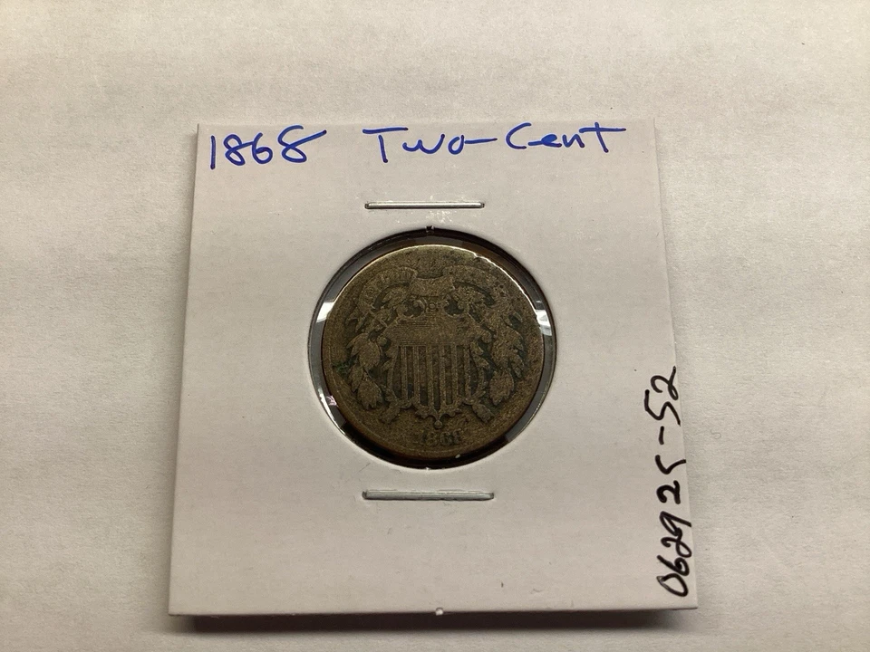 1868 Two Cent Piece 2nd Year Minted Coin 062925 52tr - Image 3 of 4