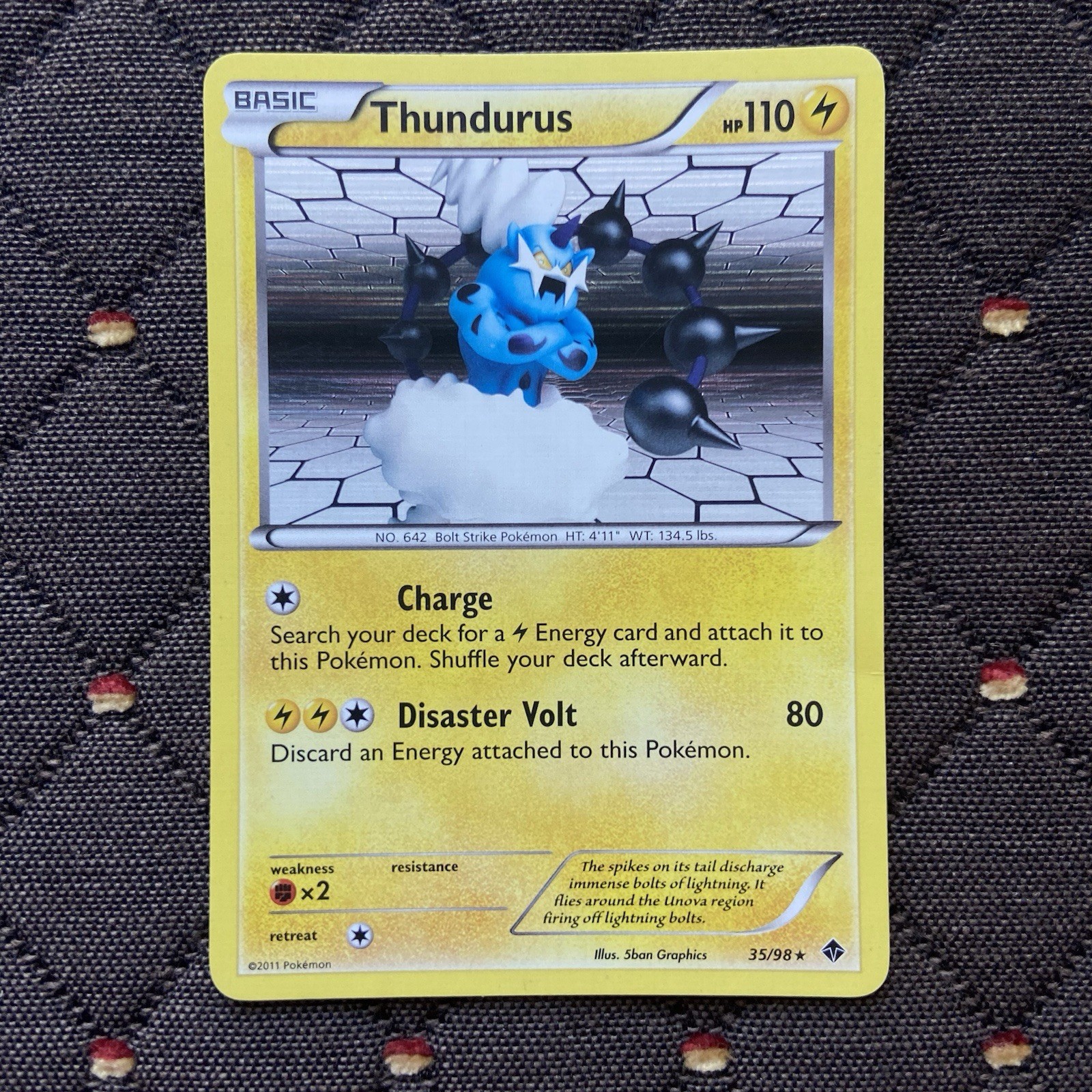 Thundurus Holo Emerging Powers 35/98 Pokemon TCG | 5ban Graphics | HP (See Pics)