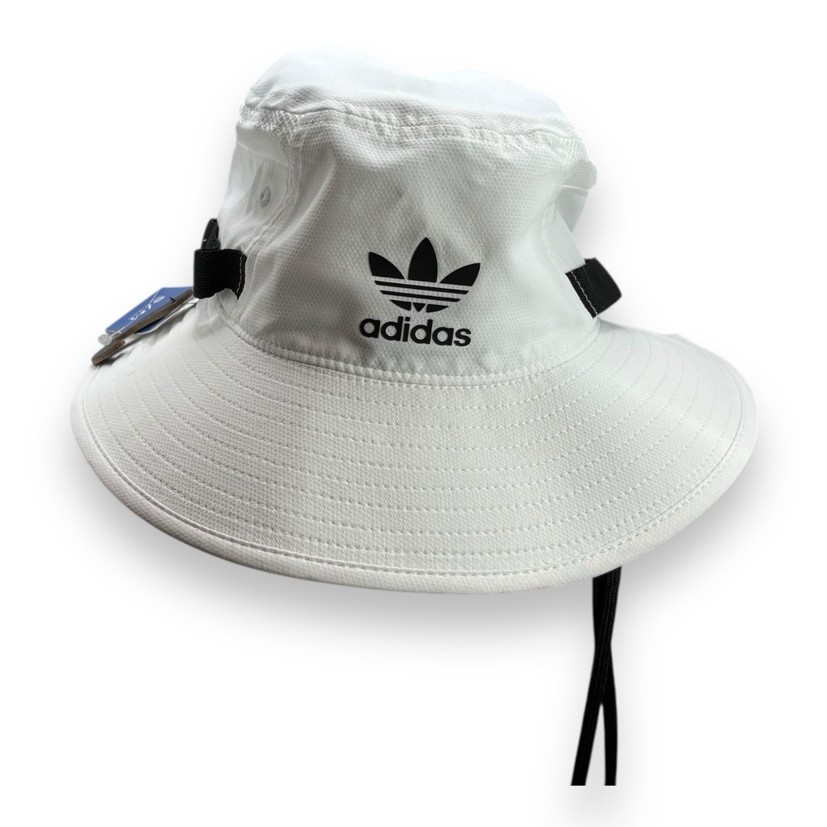 adidas U ORIGINALS WEBBING BOONIE Summer Sun Hat WHITE BLK