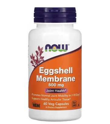 Now Foods Eierschalenmembran, 500 Mg, 60 Vegetarische Kapseln-image