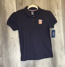 French Toast Girls Polo XL 14/16 Navy Stretch School Uniform Shirt NWT Ruffle