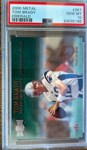 Tom Brady [Emerald] #267 2000 Metal card