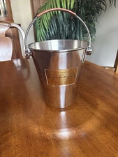 Laurent-Perrier Champagne Ice Bucket Maison Fondee with Leather  Handle 8 1/4"