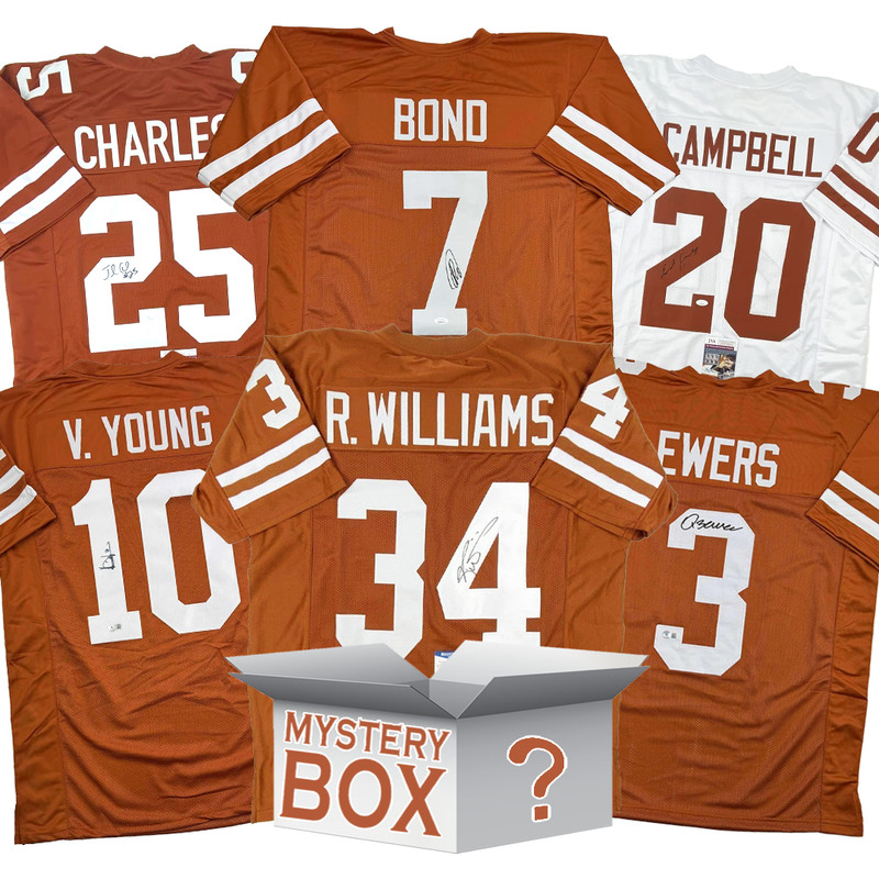 Autographed/Signed Texas College Football Jersey Mystery Box PSA JSA Beckett COA
