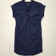 J. Crew Women's Navy Tie-up Shift Dress Size PXS Business Casual Office