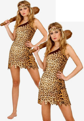 Cute Cave Girl Ladies Fancy Dress Costume Caveman Themed Party Outfit 6/20  | eBay