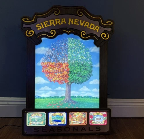 Vintage Sierra Nevada Season Flip Light Beer Sign