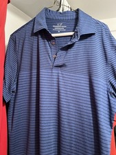 Vineyard Vines Shirt Men's size Medium polo stretch performance Golf Flex stripe