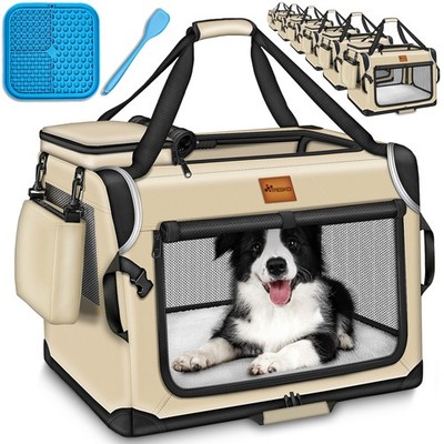 TRESKO  Hundebox faltbar Hunde Transportbox Auto Transporttasche Tragetasche Box