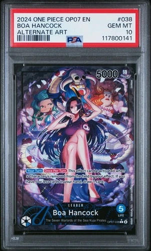 Boa Hancock Alt Art Leader OP07-038 English One Piece 500 Years Gem Mint PSA 10