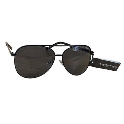 Quay Australia Vivienne Large Aviator Sunglasses Black