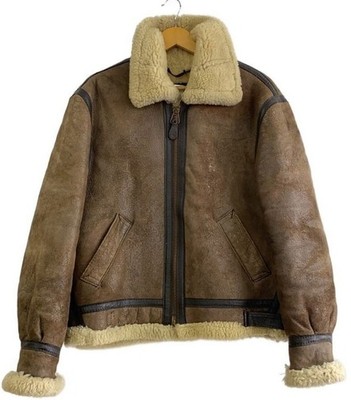 Schott B-3 Real Mouton Bomber Lamb Leather Flight Jacket Size 40 Brown US Made