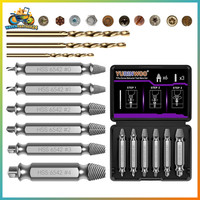 Schraubenausdreher Set 9-Teilig Mit Spiralbohrern, Hss 6542, Hrc 63-65