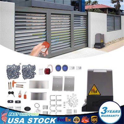 Automatic Sliding Gate Opener Electric Rolling Door Motor Kit 550W MAX.2500lb