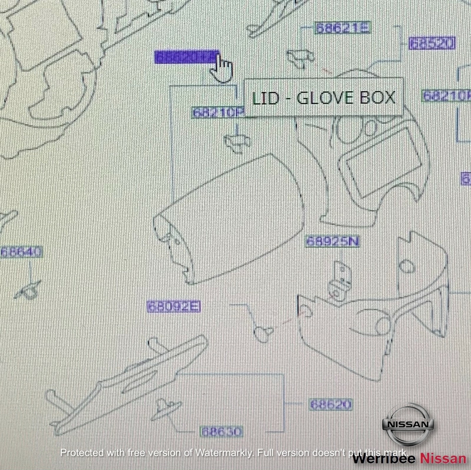 GENUINE NISSAN MICRA K13 TOP GLOVE BOX LID 685601HJ1A eBay