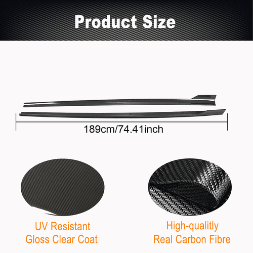 Alerón lateral de carbono Side Lippe Skirt se adapta a Audi S3 RS3 2014-2020 - Imagen 7 de 12