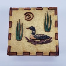 Doles Orchard Wooden Trinket Box Duck Tiny Treasures Made in USA