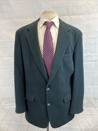 VINTAGE FALL/WINTER Brooks Brothers Men's Forest Green Camel Blazer 43L $895 - Picture 1 of 10