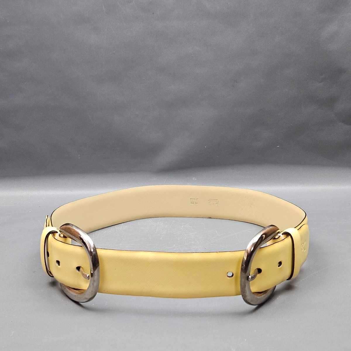 Dolce Gabbana Womens Belt Size 32 80 CM Yellow Leather Dual 