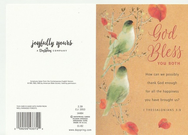 Greeting Cards Joyfully yours God Bless you both  eBay