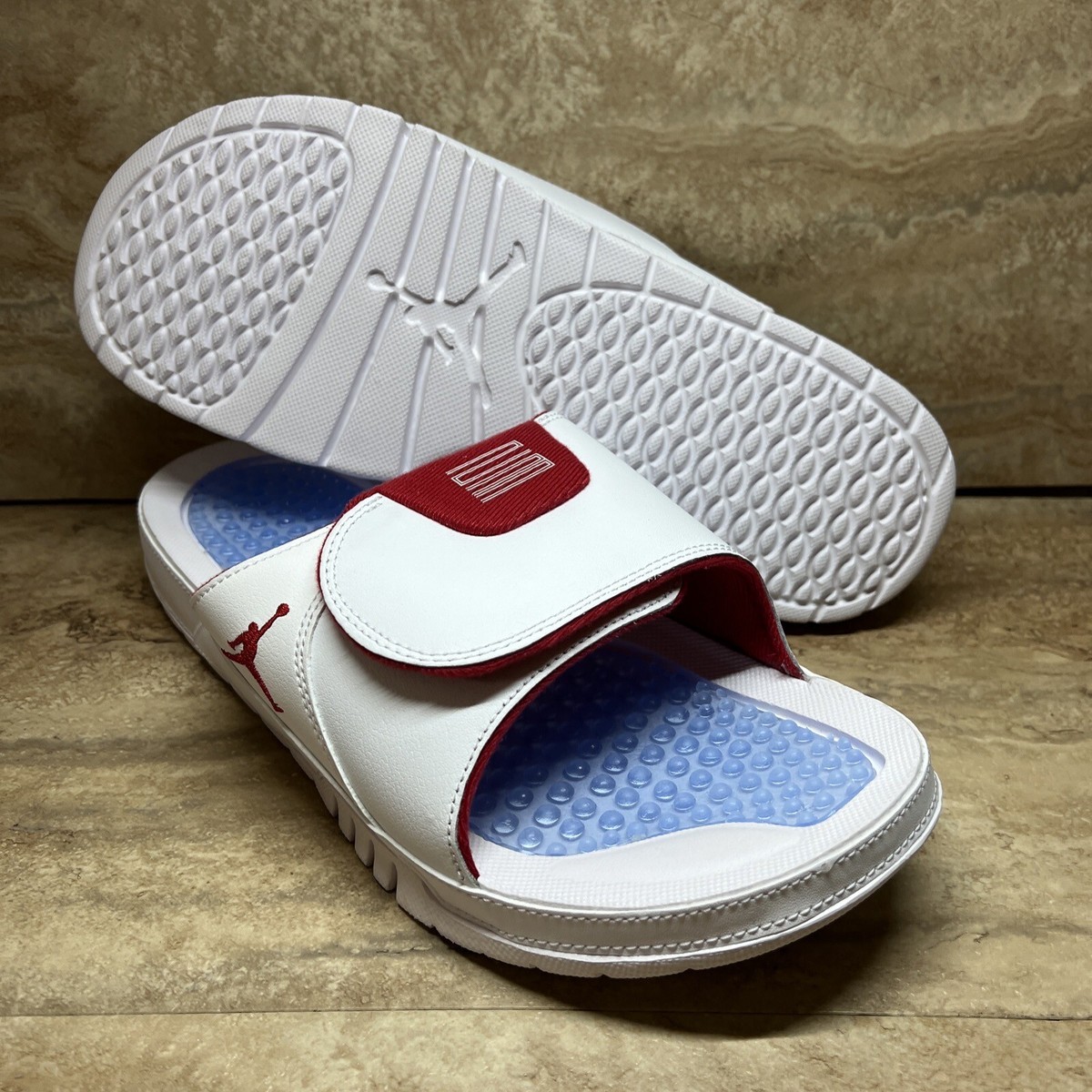 Men's Jordan Nike Hydro XI Retro Slide Sandals Size 12 White | eBay