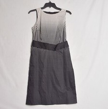 Ann Taylor Petite Women's Black White Dress with Belt Size 2P