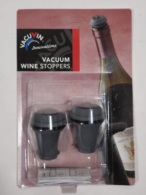 Genuine Vacu Vin Vacuum Wine Bottle Stoppers 2-Pack - USA Seller