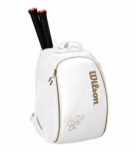 Wilson Federer DNA Tennis Backpack Badminton Racket Racquet Pack White ...
