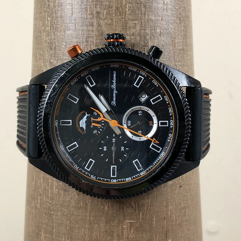 Tommy Bahama Hombre TB00061 Reloj Deportivo Cronógrafo Silicona Cuarzo Analógico 44mm 8" Foto 2 de 4