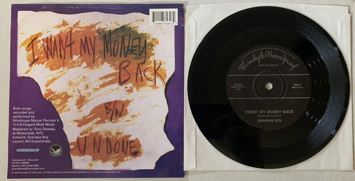 米2LP Paul Westerberg / Grandpa Boy Stereo / Mono 538547020 Vagrant Records 未開封 /00660 GRANDPA BOY I Want My Money Back 7” Vinyl-Paul Westerberg